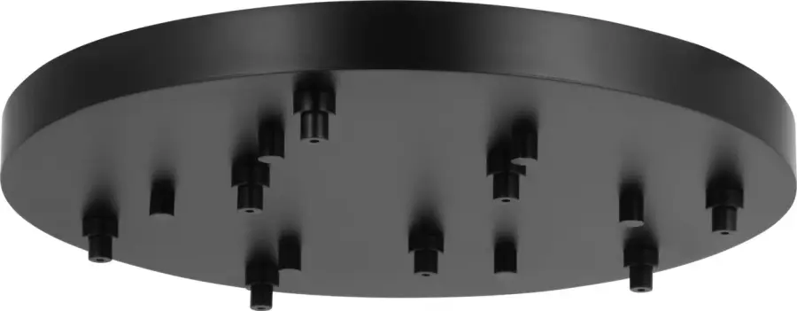 24" Round Multiport Canopy in Nightshade Black - Image 4