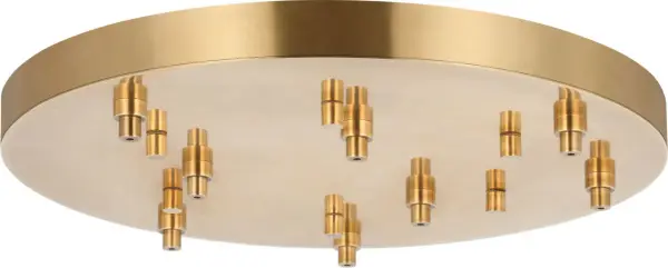 24" Round Multiport Canopy in Hand-Rubbed Antique Brass - Image 1