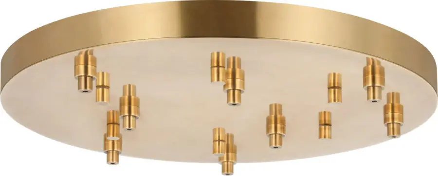 24" Round Multiport Canopy in Hand-Rubbed Antique Brass - Image 1