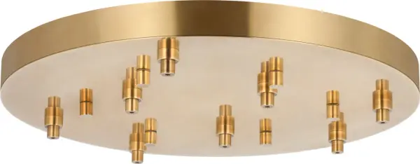 24" Round Multiport Canopy in Hand-Rubbed Antique Brass - Image 2