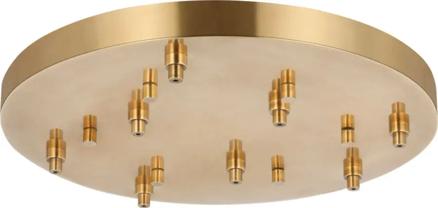 24" Round Multiport Canopy in Hand-Rubbed Antique Brass - Image 3