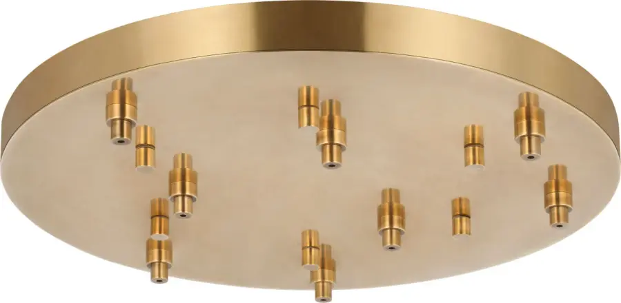 24" Round Multiport Canopy in Hand-Rubbed Antique Brass - Image 4