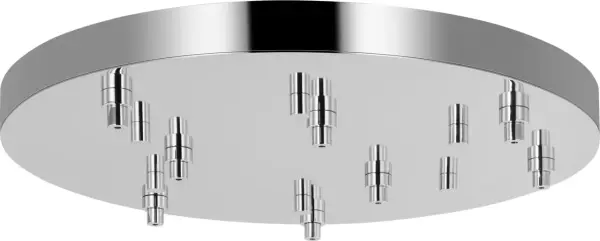 24" Round Multiport Canopy in Polished Nickel - Image 1