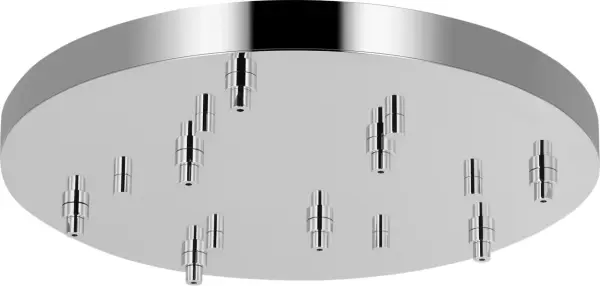 24" Round Multiport Canopy in Polished Nickel - Image 3