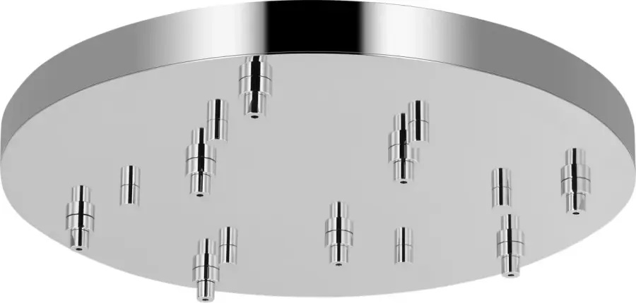 24" Round Multiport Canopy in Polished Nickel - Image 3
