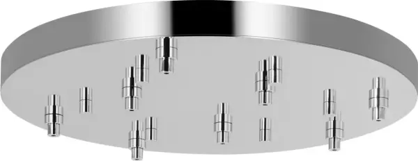 24" Round Multiport Canopy in Polished Nickel - Image 4