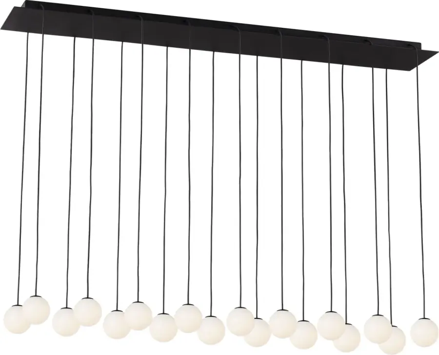 Orbet 18 Light Chandelier in Nightshade Black