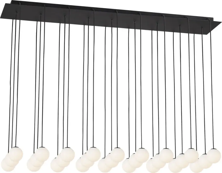 Orbet 27-Light Chandelier in Nightshade Black