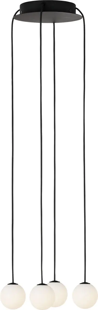 Orbet 4-Light Chandelier in Nightshade Black - Image 1