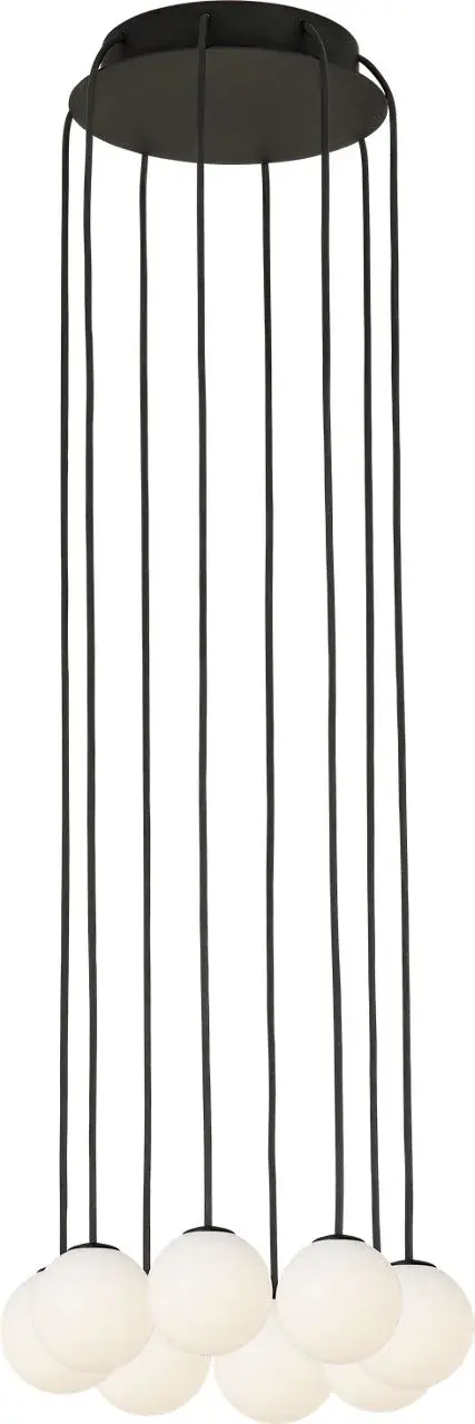 Orbet 8-Light Chandelier in Nightshade Black - Image 2