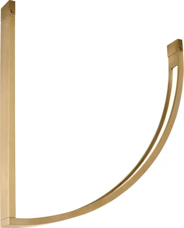 The Baku 13" Chandelier by Sean Lavin delivers architectural elegance in a compact form. Its sweeping arms and integrated LED create ambient glow ideal for powder rooms, closets, and hallways. Clean mud-in installation eliminates visible hardware. - alternate view