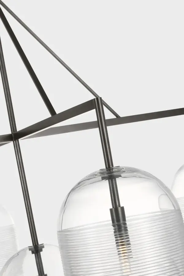 Sophisticated Statement Piece with Artisanal Glass and Solid Brass - Image 4