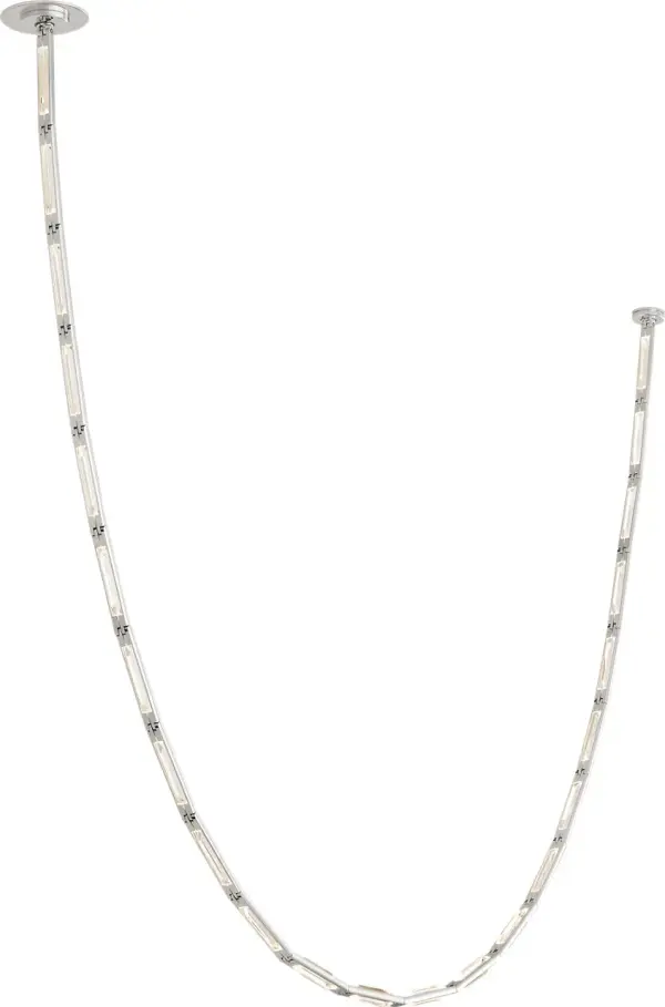 The Catena 118 makes a dramatic statement with its impressive nearly 10-foot length. The polished nickel finish and integrated LED technology create sophisticated illumination perfect for large dining areas and commercial spaces. - alternate view