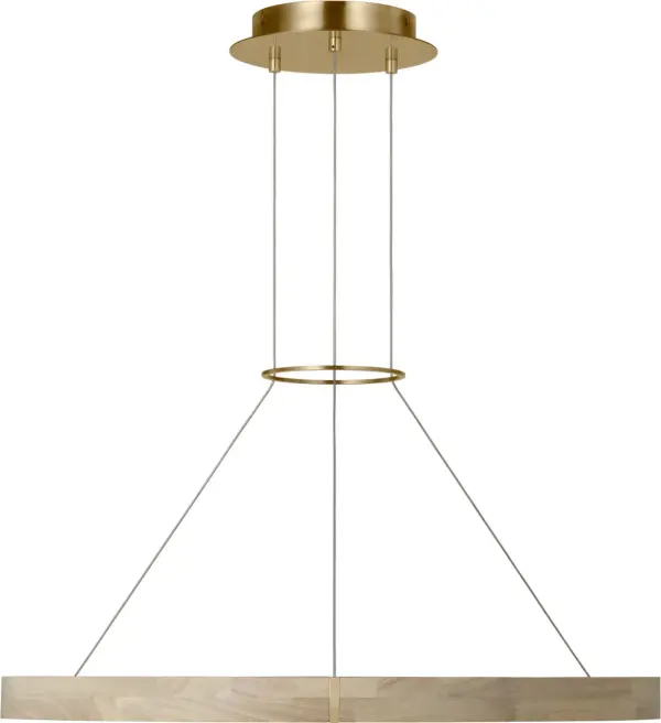 Ashok 31" Chandelier in Hand-Rubbed Antique Brass - Image 1