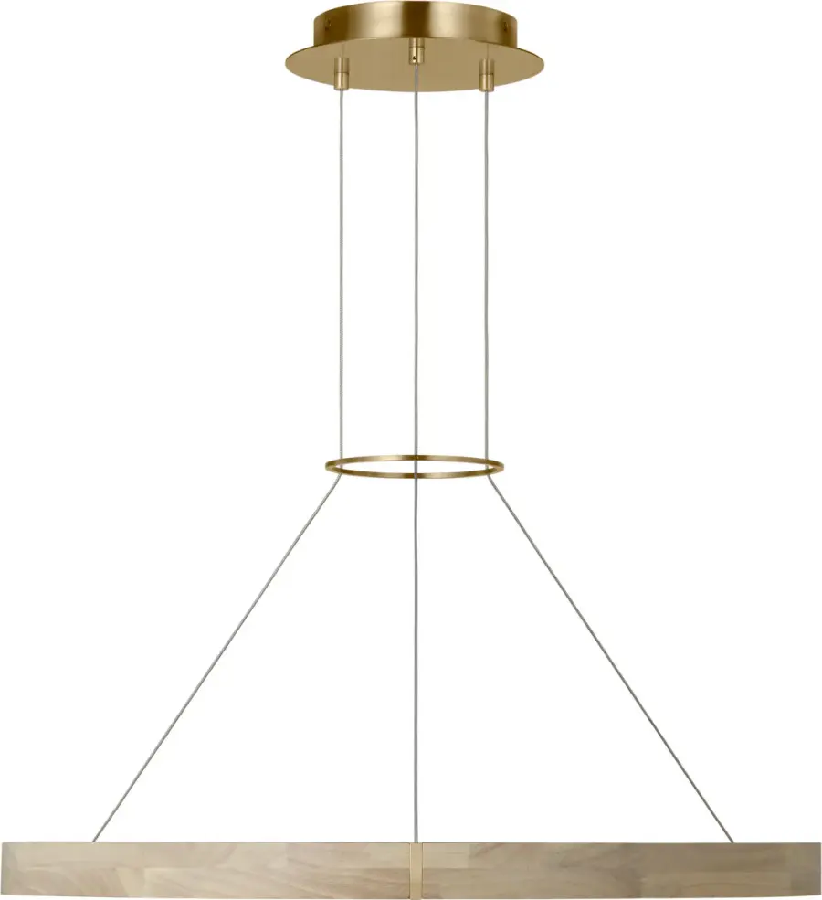 Ashok 31" Chandelier in Hand-Rubbed Antique Brass - Image 1