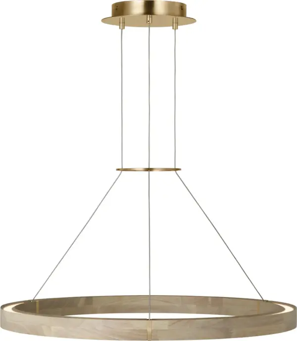 Ashok 31" Chandelier in Hand-Rubbed Antique Brass - Image 2