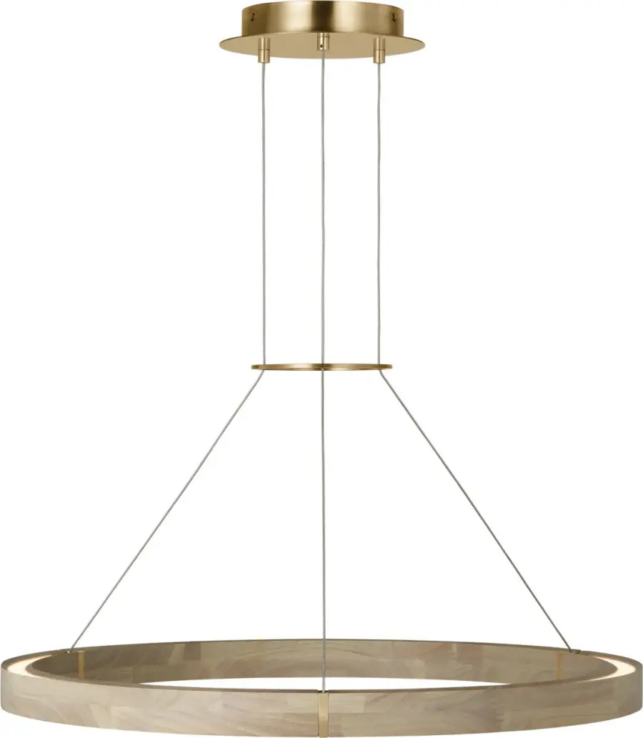 Ashok 31" Chandelier in Hand-Rubbed Antique Brass - Image 2