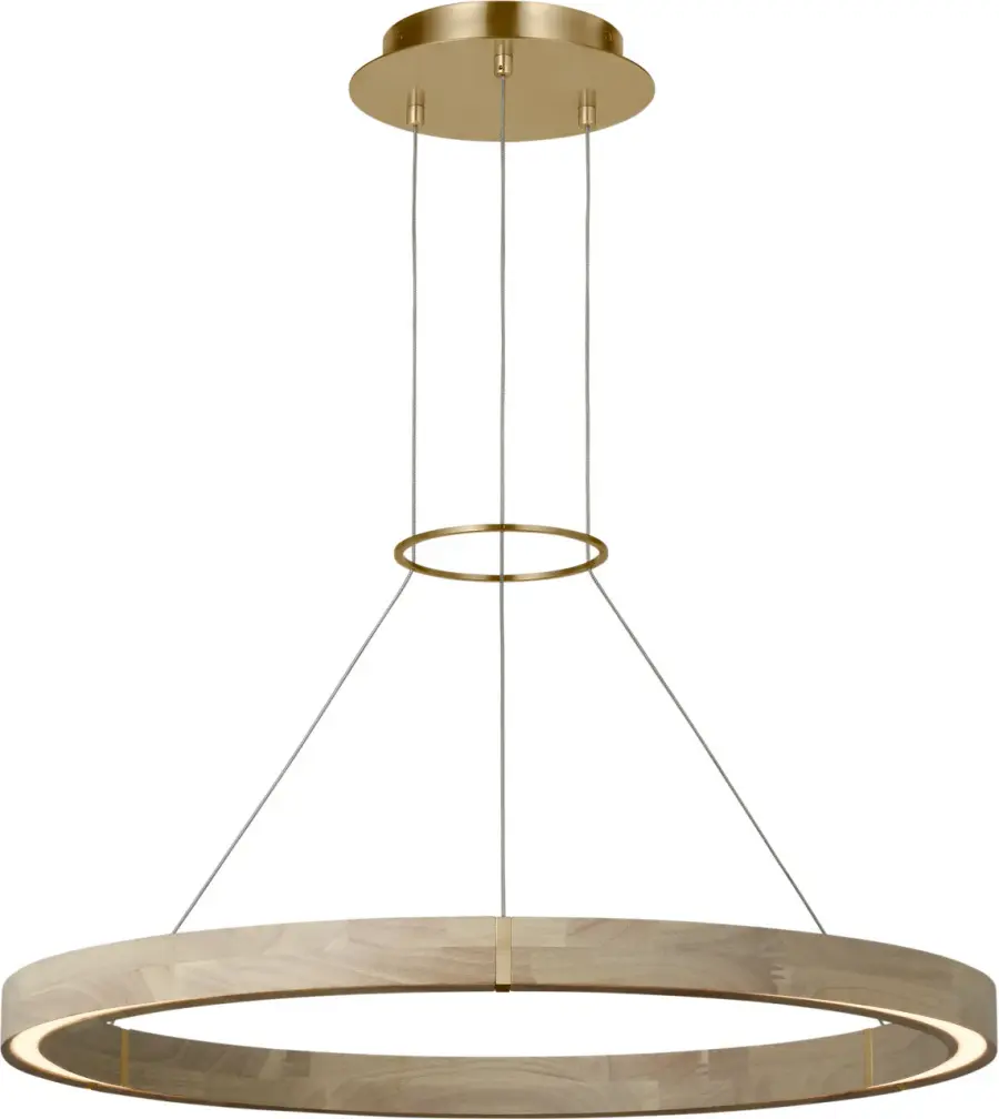Ashok 31" Chandelier in Hand-Rubbed Antique Brass - Image 3