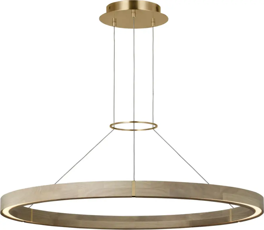 Ashok 37" Chandelier in Hand-Rubbed Antique Brass - Image 1