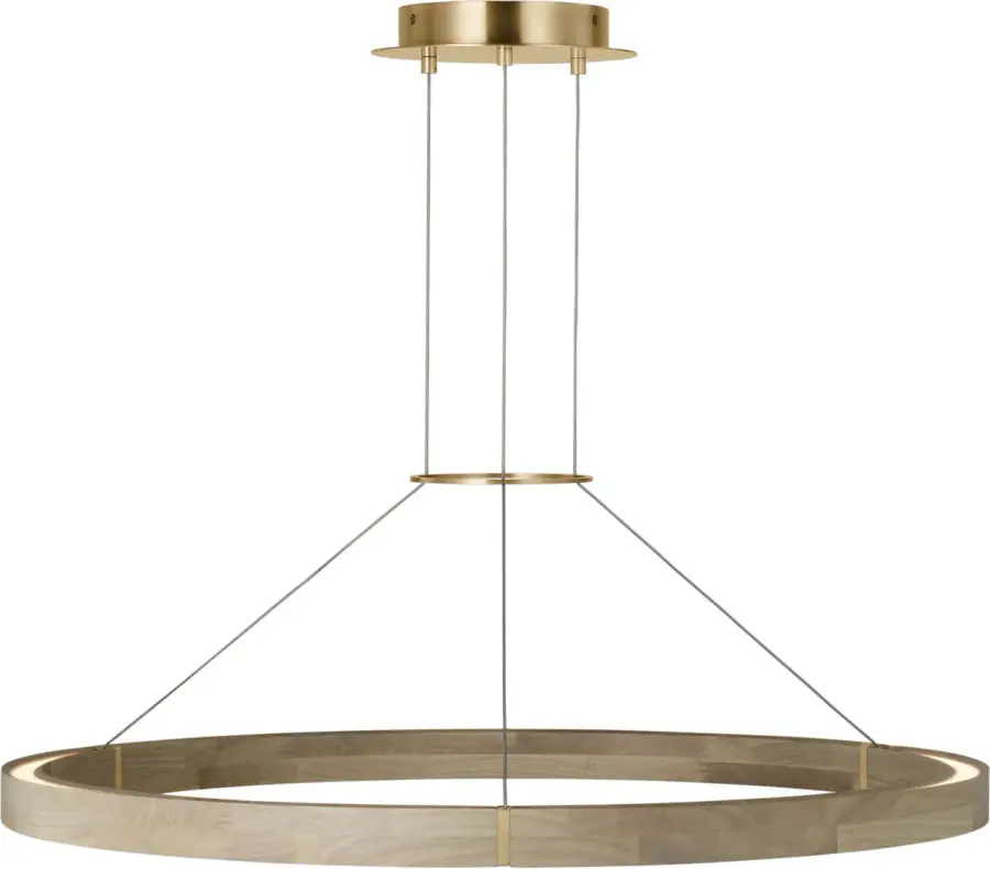 Ashok 37" Chandelier in Hand-Rubbed Antique Brass - Image 2