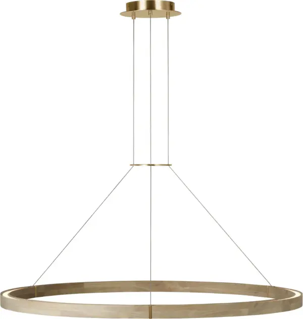 Ashok 49" Chandelier in Hand-Rubbed Antique Brass - Image 1