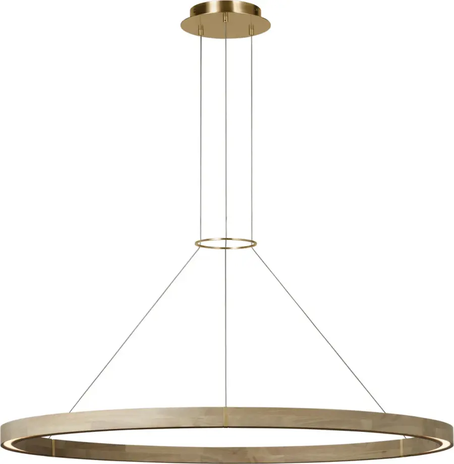 Ashok 49" Chandelier in Hand-Rubbed Antique Brass - Image 2