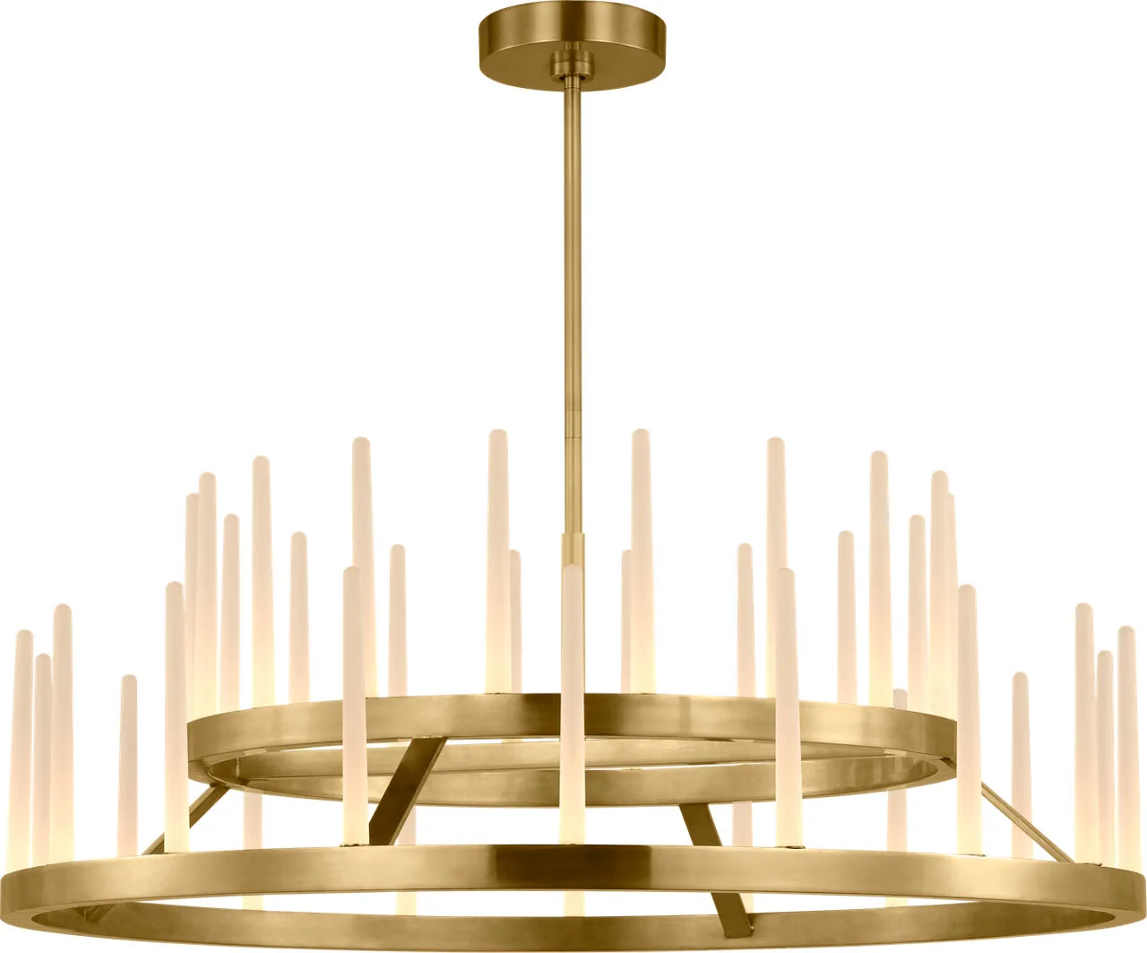 Sagrada 36" Two-Tier Chandelier in Hand-Rubbed Antique Brass