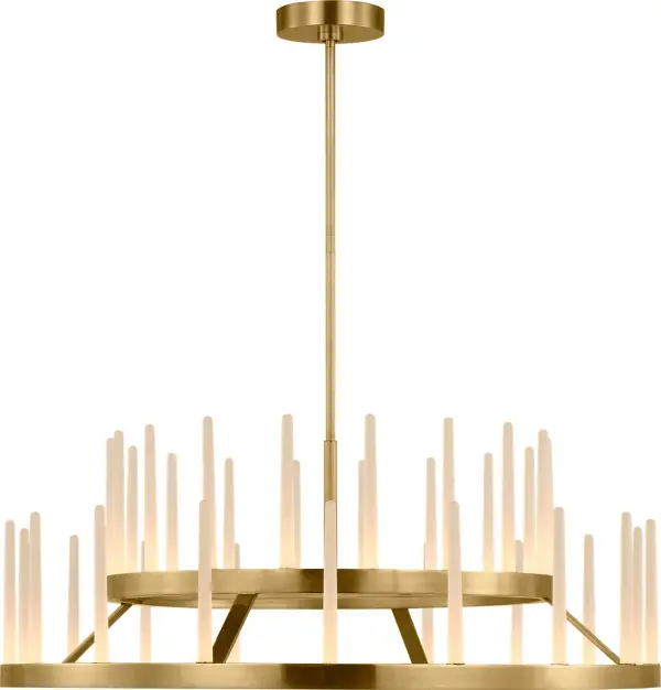 Sagrada 36" Two-Tier Chandelier in Hand-Rubbed Antique Brass - Image 4