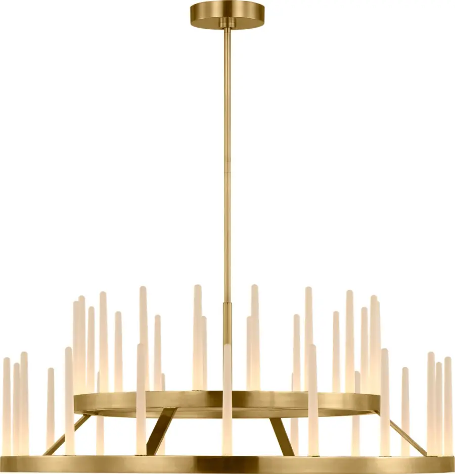 Sagrada 36" Two-Tier Chandelier in Hand-Rubbed Antique Brass - Image 4