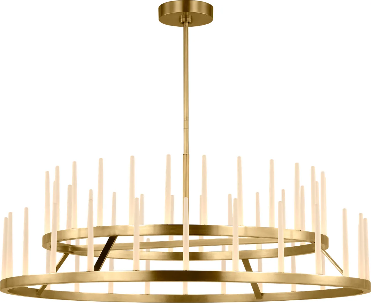 Sagrada 49" Two-Tier Chandelier in Hand-Rubbed Antique Brass
