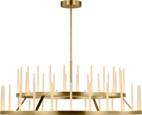 Sagrada 49" Two-Tier Chandelier in Hand-Rubbed Antique Brass - Image 4