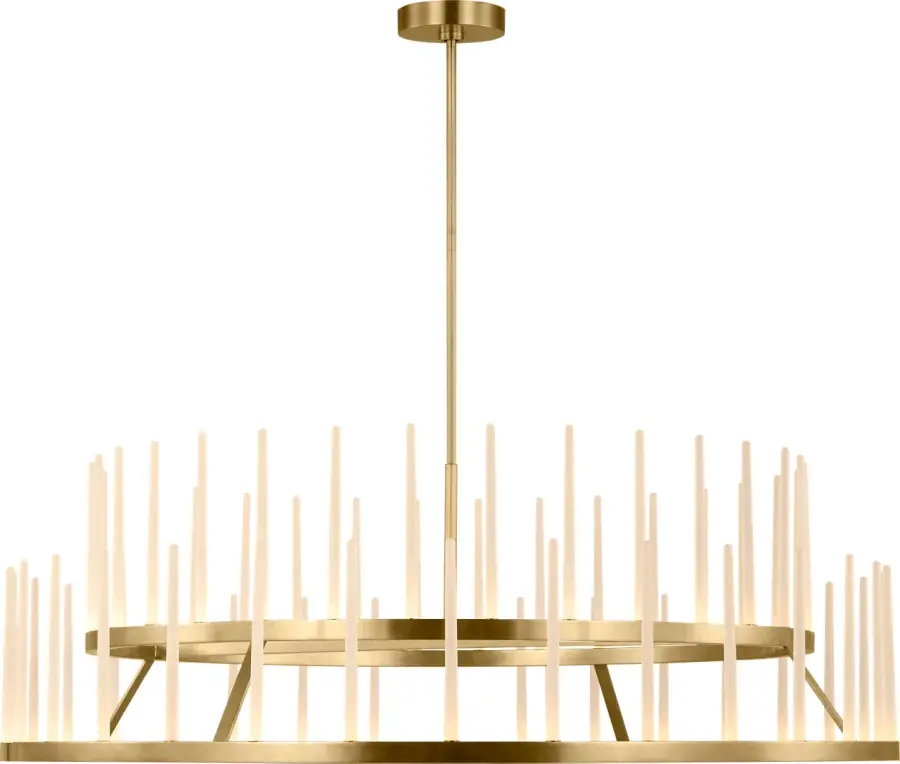 Sagrada 60" Two-Tier Chandelier in Hand-Rubbed Antique Brass - Image 3