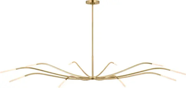 Lajos 67" Chandelier in Hand-Rubbed Antique Brass - Image 3