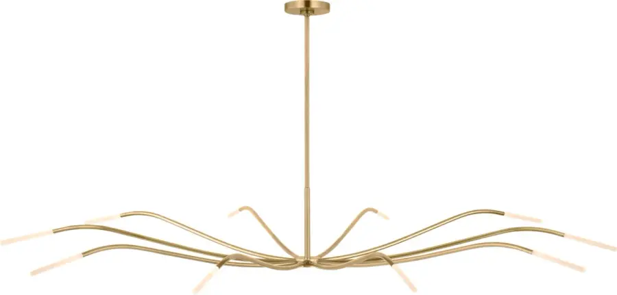 Lajos 67" Chandelier in Hand-Rubbed Antique Brass - Image 3