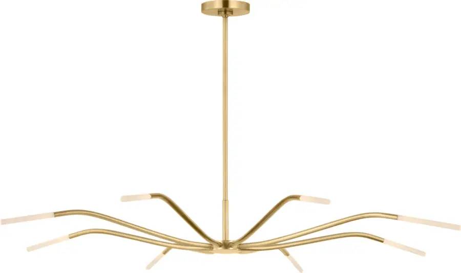 Lajos 50" Chandelier in Hand-Rubbed Antique Brass - Image 1