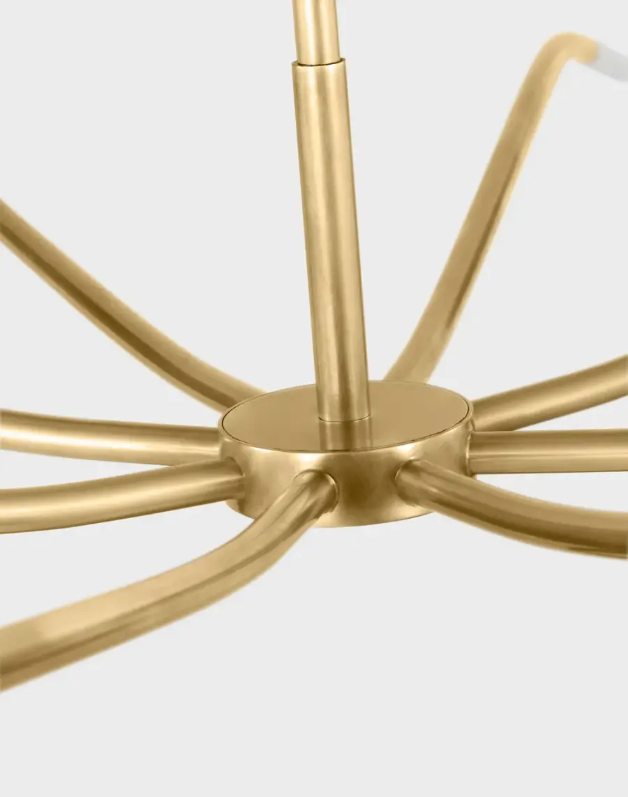 Lajos 50" Chandelier in Hand-Rubbed Antique Brass - Image 2