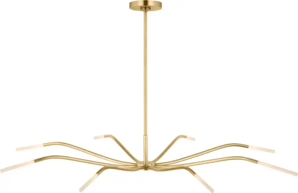 Lajos 50" Chandelier in Hand-Rubbed Antique Brass - Image 4