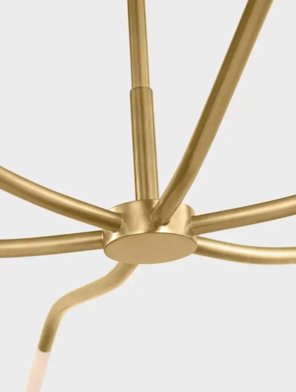 Lajos 39" Chandelier in Hand-Rubbed Antique Brass - Image 4