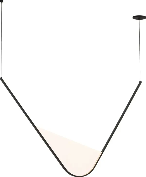 The Mizu 48" Chandelier makes a dramatic statement with its substantial linear form and sophisticated Nightshade Black finish. Perfect for modern dining rooms and kitchen islands, this fixture combines clean lines with commanding scale.