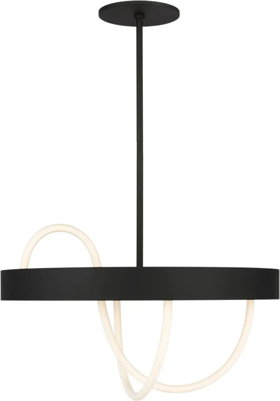 Uneri 28" Chandelier in Nightshade Black - Image 1