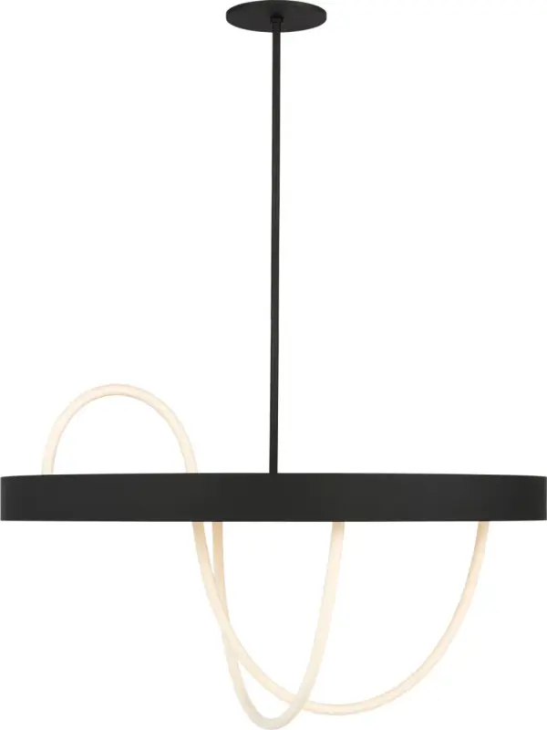 The Uneri 38" Chandelier combines architectural precision with organic texture through its woven cotton rope design and continuous LED ribbon. Perfect for grand spaces requiring bold yet refined lighting.