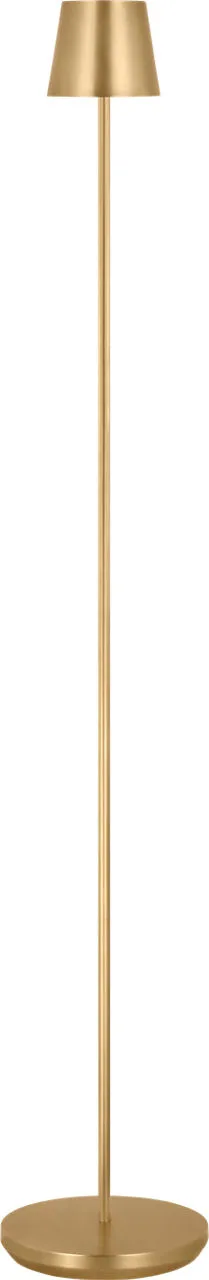 Nevis Medium Rechargeable Floor Lamp in Hand-Rubbed Antique Brass