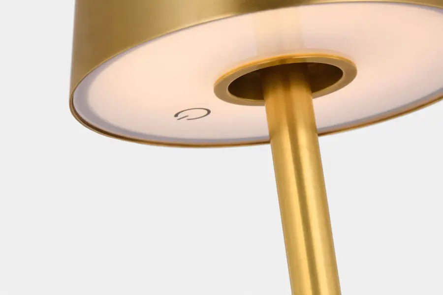 Nevis Medium Rechargeable Floor Lamp in Hand-Rubbed Antique Brass - Image 5
