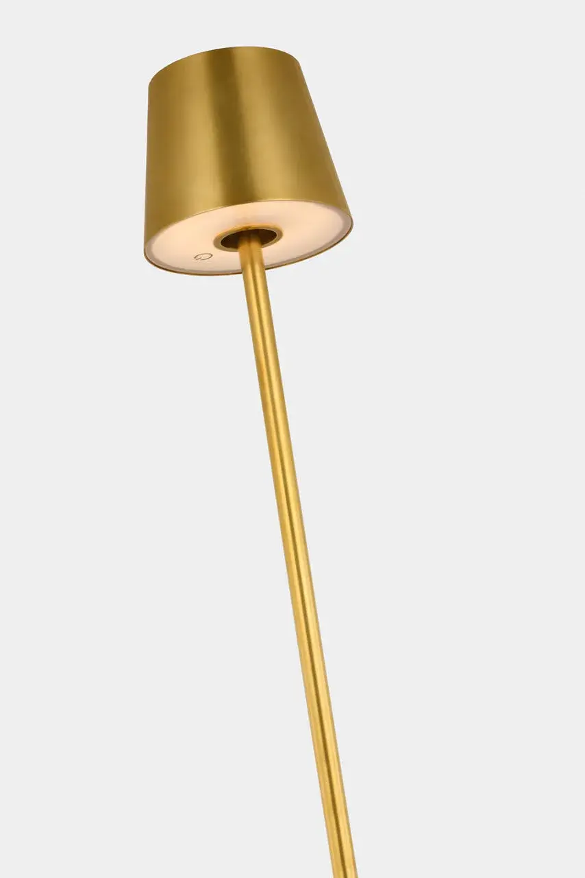Nevis Medium Rechargeable Floor Lamp in Hand-Rubbed Antique Brass - Image 7