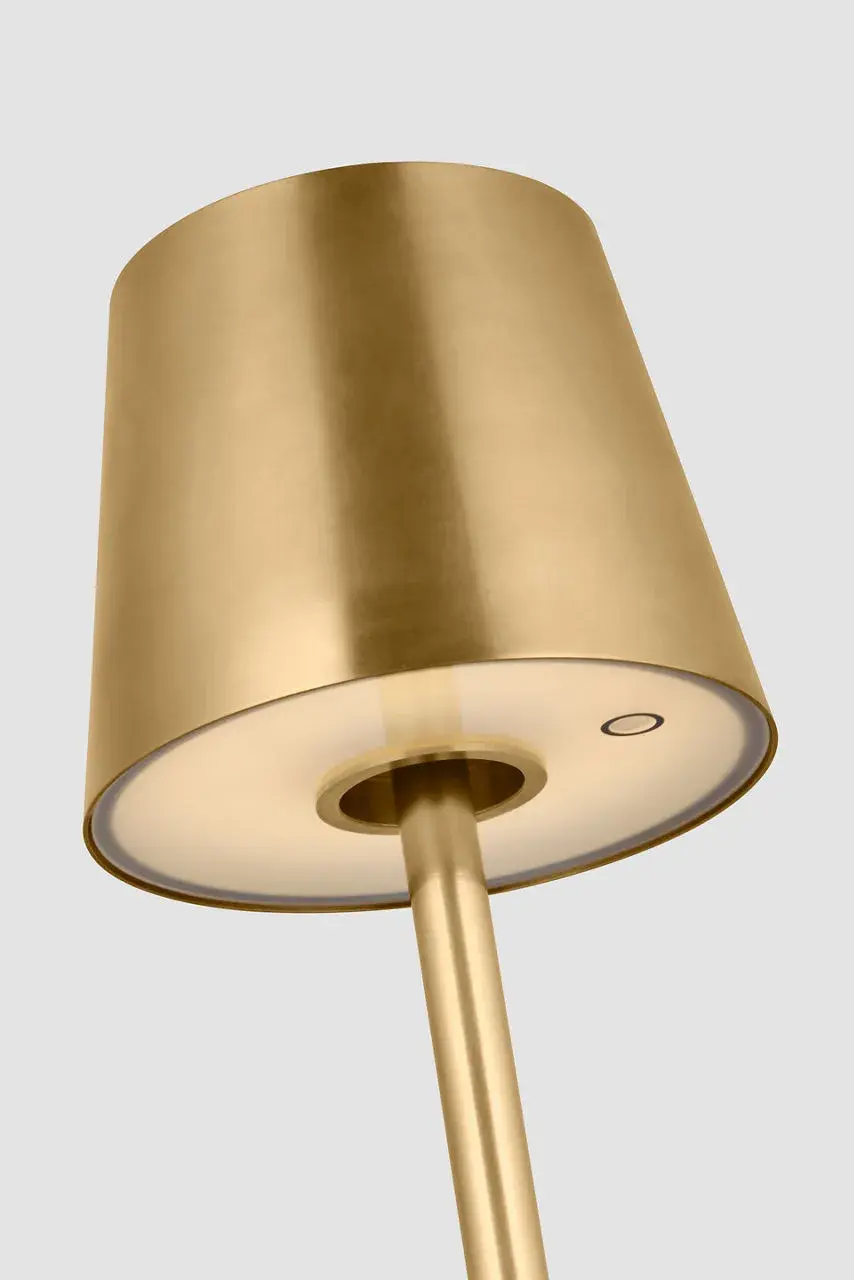 Nevis Medium Rechargeable Floor Lamp in Hand-Rubbed Antique Brass - Image 9