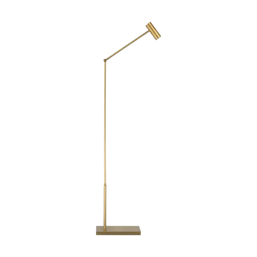 Ponte Small Floor Lamp in Hand-Rubbed Antique Brass - Image 1