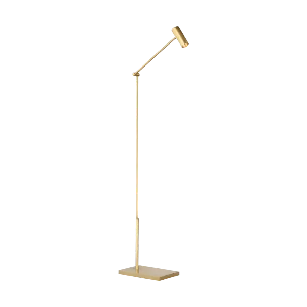 Ponte Small Floor Lamp in Hand-Rubbed Antique Brass - Image 3