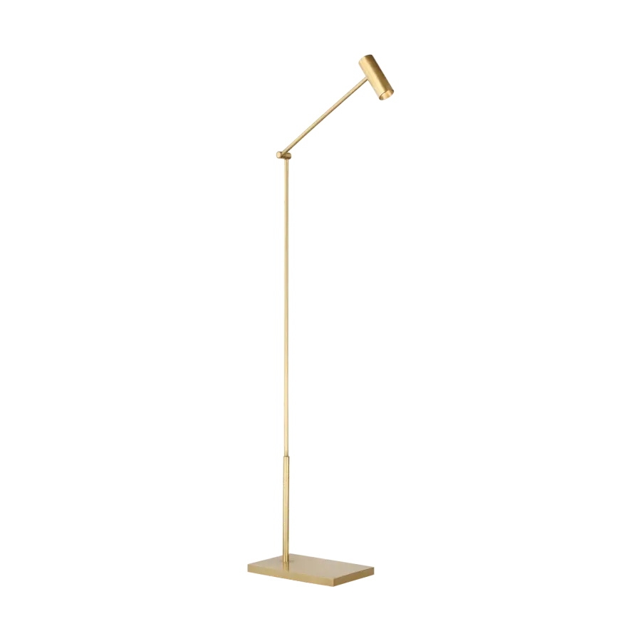 Ponte Small Floor Lamp in Hand-Rubbed Antique Brass - Image 3