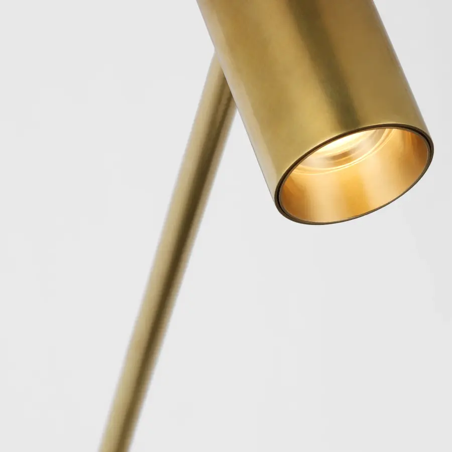 Ponte Small Floor Lamp in Hand-Rubbed Antique Brass - Image 4