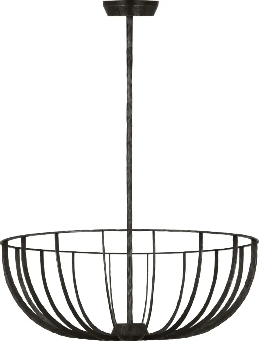 Statement Semi-Flush with Warm LED Lighting and Industrial Elegance - Image 1